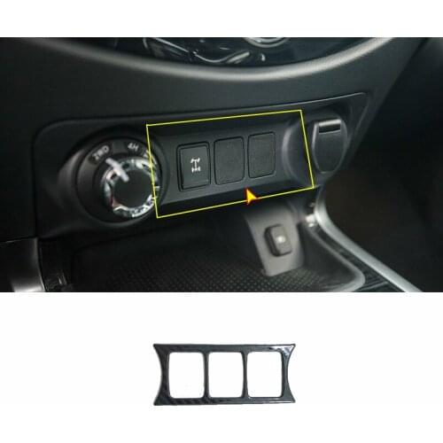 For Nissan Navara 2017 18 19 2020 Stainless Carbon Car cigarette Lighter panel decoration Cover Trim Car accessories Styling