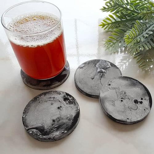Concrete coaster mold silicone tea cup tray mold cement round holder mold Plaster coaster mold
