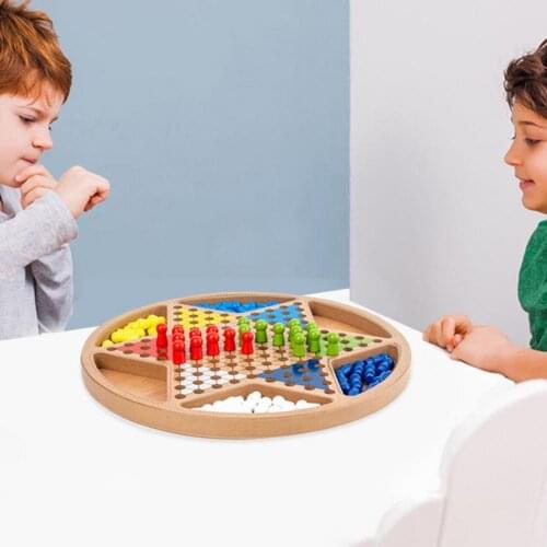 Gobang Non-toxic Family Game Environment Friendly Combo Game with Chess Ludo Chinese Checkers Toys for Kids Chess Ludo Chinese C