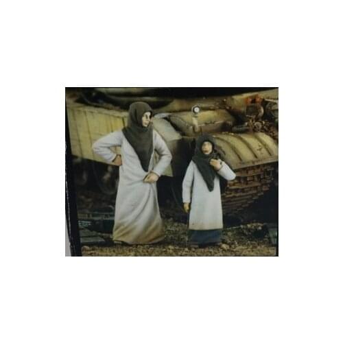 1/35 WW2 Arab women and children 2people WWII Resin Model Kit figure Free Shipping