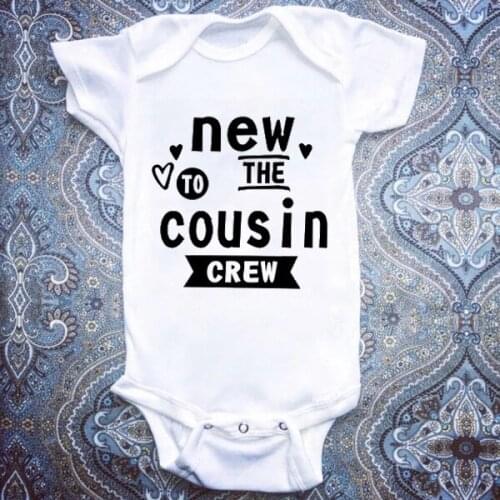 New to the Cousin Crew Newborn Baby Bodysuit Jumpsuit Pregnancy Announcement for Baby Girls Boys Shower Gift Children Clothes