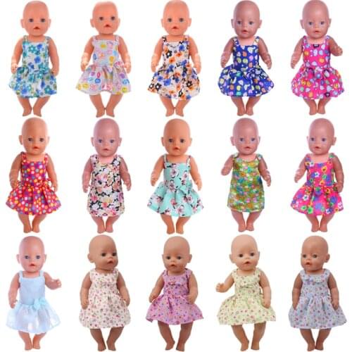 Doll Clothes Lace Dress Skirt Fit 18 Inch American&43Cm Baby New Born Reborn Doll Zaps Our Generation Christmas Russia Girl` Toy