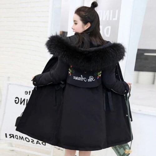 Winter Jacket Women Parkas Plus Size New Fashion Faux Fur Long Coat Wam Down Cotton Padded Outwear Clothing LWL874