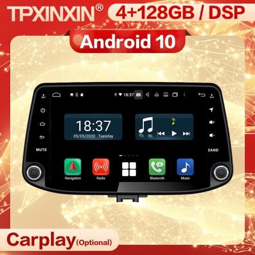 4+128G Carplay 2 Din Android 10 Screen Multimedia Stereo Receiver For Hyundai I30 2017 2018 Auto BT Radio Audio Player Head Unit
