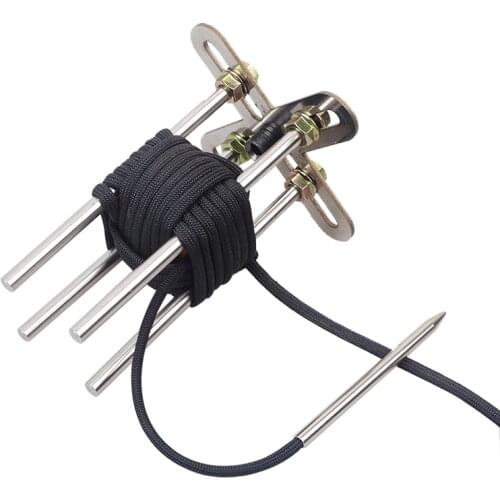 Paracord Monkey Fist Jig With Stainless Steel Adjustable Woven Tool Needle Kit DIY Outdoor Survival Keychain Maker