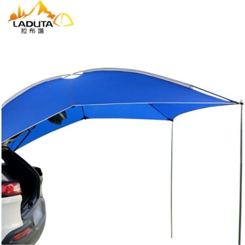 Outdoor 3-4 Person Car Tent with Aluminum Alloy Pole Portable Car Awnings Tent Tarp Sun Shelter for Camping Fishing