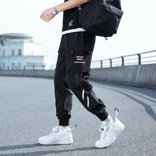 New Arrivals Men Hip Hop Joggers Mens Pockets Ankel Cargo Pants 2021 Male Casual Sweatpants