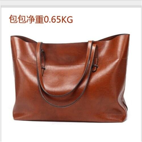 New style PU leather bag texture large capacity shoulder bag lady handbag retro style computer bag teacher bag middle-aged