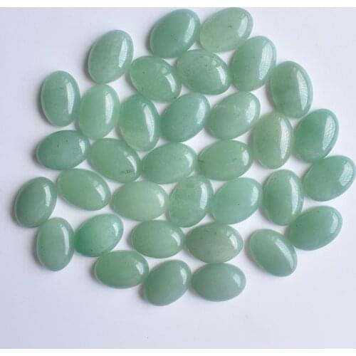 Wholesale 50pcs/lot 2020 Fashion good quality natural aventurine stone Oval CAB CABOCHON beads 10x14mm for jewelry making free