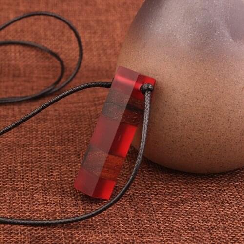 4 colors Cuboid Shape Evae peace vintage crystal necklace,Buddha wood ethnic jewelry necklace