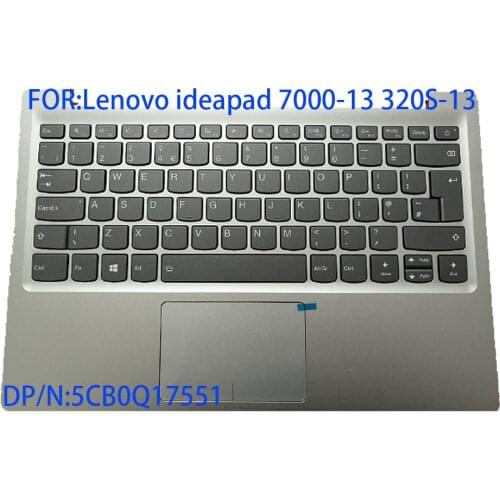 Suitable for Lenovo ideapad 7000-13 320s-13 320s-13ikb palm pad British keyboard case touch pad silver 5cb0q17551 brand new qual
