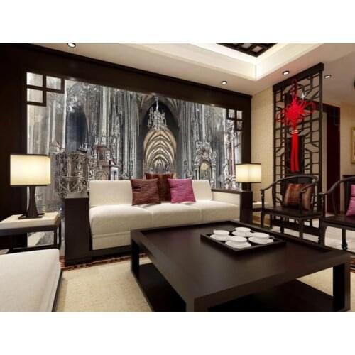 Custom Mural Wallpaper 3D nordic church landscape background wall Living Room Bedroom Photo Mural Wallpaper Decor