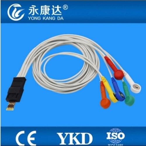 Schiller MT-101 MT-200 Holter ECG cable with 6-Leads IEC Snap