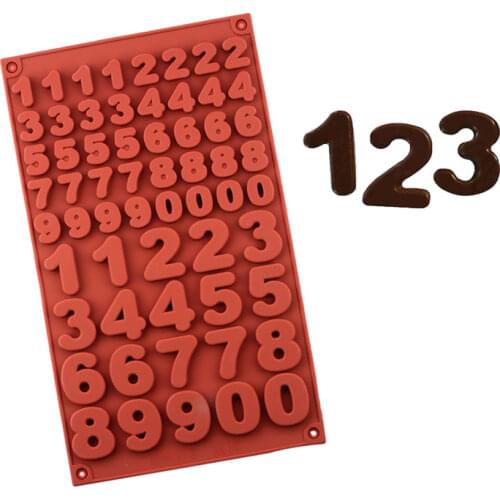 DIY 2 Sizes Number Silicone Mould Chocolate Tool Biscuit Cake Dessert Decoration Mold Baking Decorating Tools