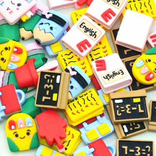 Resin Back to School Stationery Scrapbook Embellishments Miniatures|School Party Decoration Crafts|Back to School Gifts