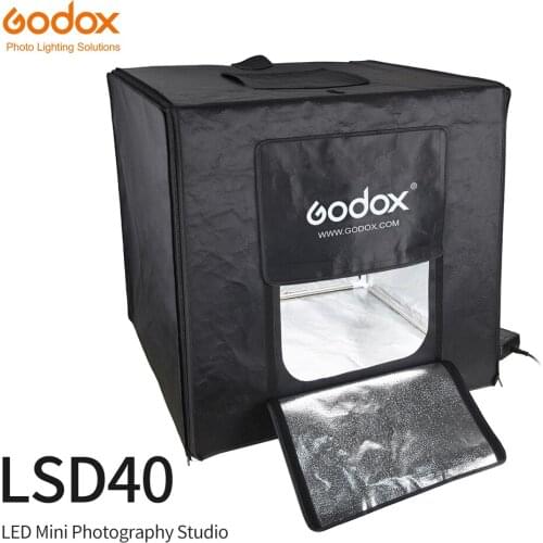 Godox LSD40 40*40cm 40W LED Photo Studio Softbox Light Tent SoftBox +AC Adapter +PVC Backgrounds for Phone DSLR Shooting Product