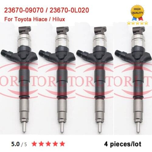 4 pcs/lot Common Rail Injector 23670-09070 Genuine Fuel Injector 2367009070 For Toyota Hilux 1KD-FTV OEM Auto Parts 23670-0L020