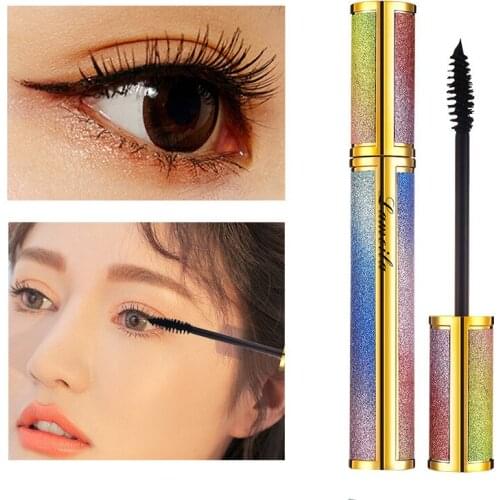 4D Silk Fiber Eyelashes Lengthening Mascara Waterproof Long Lasting Lash Black Eyelashes Extension Make Up 3D Mascara