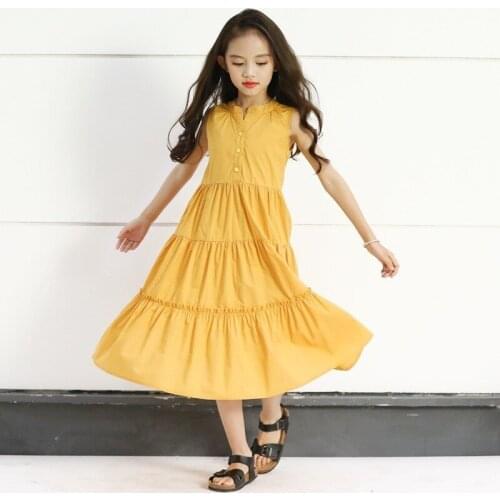 Little girls party dresses 2020 maxi long teenage girls summer dresses size 6 and 8 kids clothes 10 12 14 16 years
