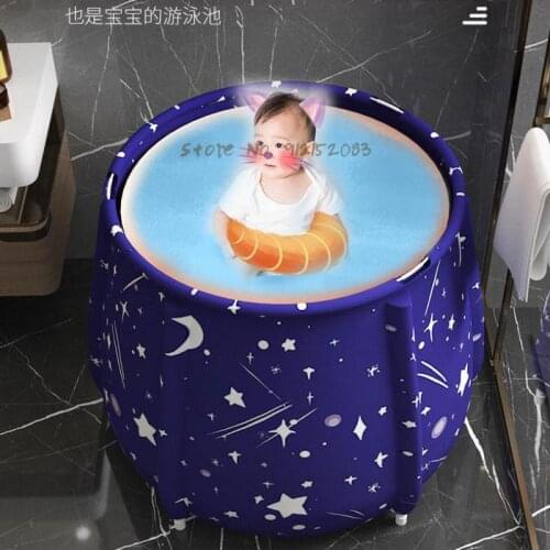 Bath Bucket Adult Folding Bath Bucket Household Bath Bucket Artifact Childrens Whole Body Bath Bucket Heating Bath Tub