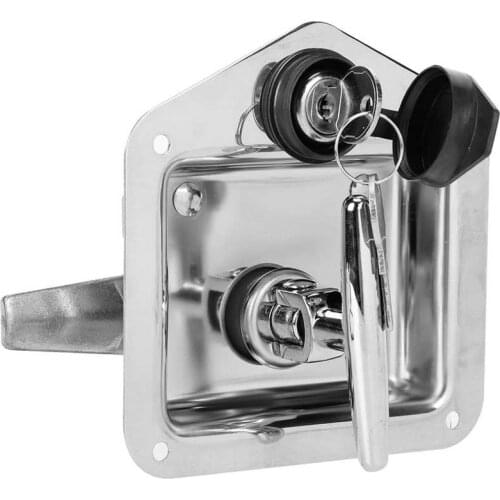 T-Handle Latch Lock for Car Truck Trailer RV Stainless Steel Toolbox Lock T-Handle Latch Lock Universal Open Type