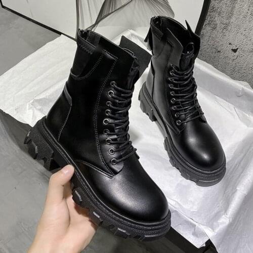 Women Boots 2021 Shoes Woman Booties Ladies Short Platform s ZIP Ankle Boots Female Lady Motorcycle Boots Shoes For Women