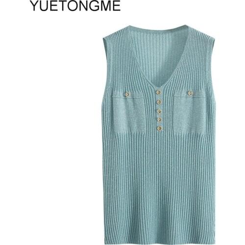 V neck Top Knitted Top Women Casual Tie Up Streetwear Irregular Pure high street Clothes