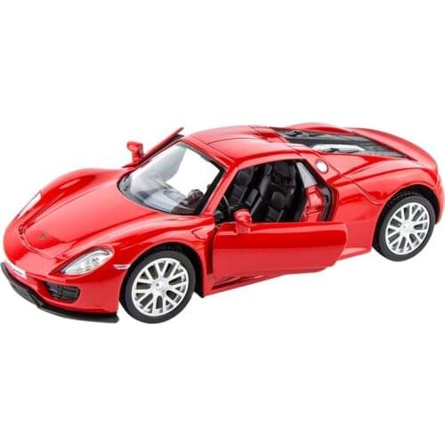 Porsche 918 1/36 Metal Pull Back Car Luxury Vehicle Diecast Model Toys for Collection Xmas Gift Office Home Decoration
