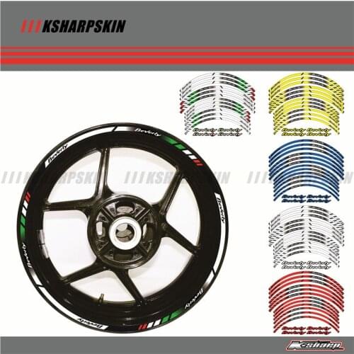 12 X Thick Edge Outer Rim Sticker Stripe Wheel Decals FIT all Piaggio beverly 125 250 350 500 16''14