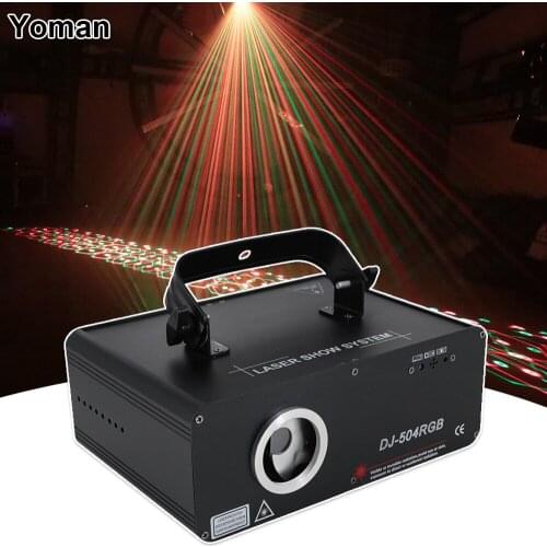 3D Animation Laser Light DMX512 DJ Disco 1W Beam Pattern Laser Projector indoor Stage Effect Lighting For Wedding Club Party Bar