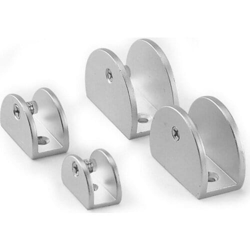 4Pcs/set High Quality Space Aluminum Glass Clips Adjustable Wall Mounted Glass Shelf Clamp Bracket 5-15mm Glass Holder