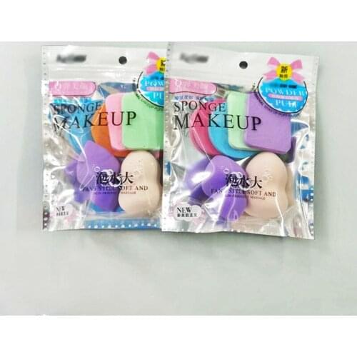 6PCS Square Puff Round Puff Spong Cosmetic Puff 1 Face Soft Lady Beauty Makeup Foundation Contour Facial Sponges Powder Puff