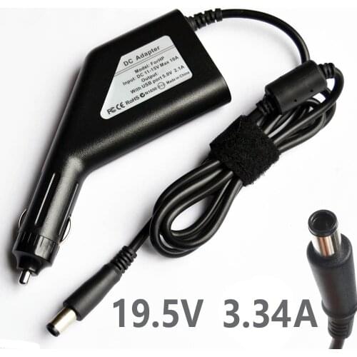 65W 19.5V 3.34A For Dell Inspiron 15 1750 1545 1525 6000 8600 PA12 XPS M1330 PA-12 PA-21 AC Laptop Car Adapter Charger