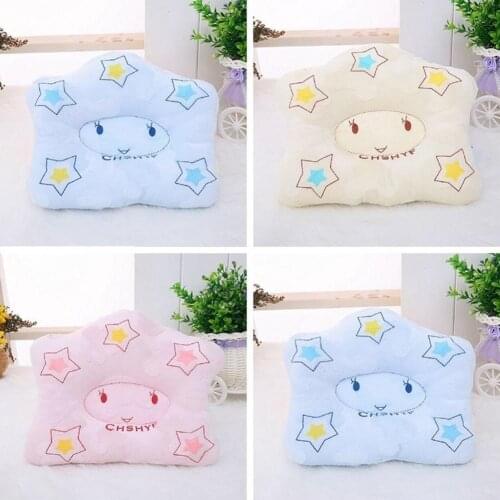 Anti-Flat Head Cute Cartoon Stars Pillow Newborn Infant Baby Sleep Positioner Featuring cute cartoon stars Baby sleeping pillow