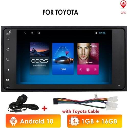 2 Din Android 10 Car Radio for Toyota RAV 4 2001-2008 Corolla RAV4 Prado Hilux Highlander TARAGO Avanza Multimedia Video Player