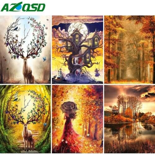 AZQSD Diamond Embroidery Squirrel Diamond Painting Full Square animal Needlework Home Decor Gift Cross Stitch Kits Rhinestones