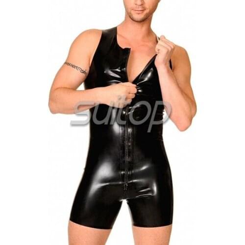 D-rings mens latex tops