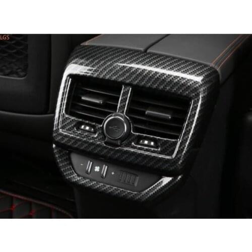 For Peugeot 5008 2017-2018 ABS Chrome rear air conditioner air outlet Decorative frame anti-scratch protection car accessories