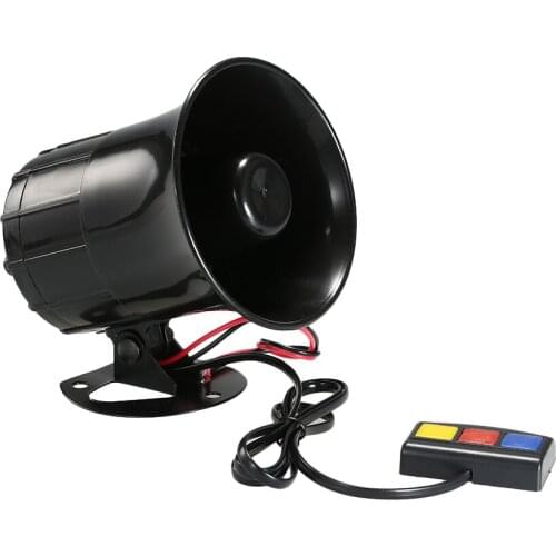 DC 12V 3 Tone Sounds Loud Horn Speaker Emergency Amplifier Hooter Security Warning Siren Horn For Car Motorcycle Truck Boat