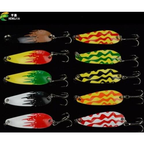 HENGJIA 10pcs/lot spinner Size 4.3cm 6g Spinner Bait Fishing Bait Bass Baits Fishing Lures Fishing Hooks Spinner Blades