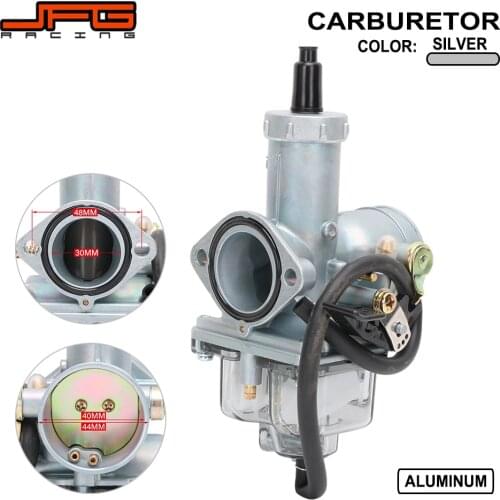 Motorcycle 30mm PZ30 Carburetor Gas Power Jet Pump Visiable Transparent For Dirt bike