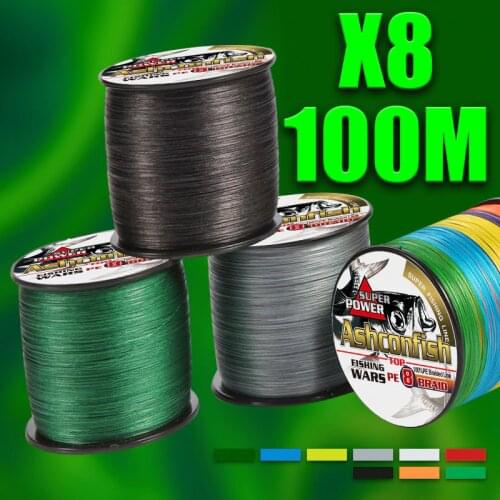 Ice fishing 100M 109yards 8 braid pe line fishing thread 130 150 200 250 300LBS test braided wire sea 0.63mm 0.75mm 1.0mm