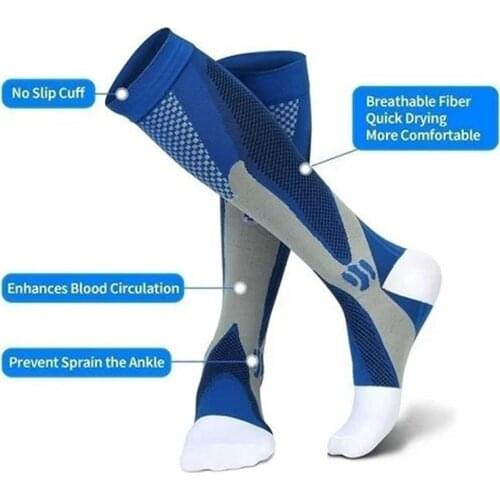 New Women Men Socks Compression Golf Sports Socks Medical Nursing Stockings Prevent Varicose Veins Outdoor Running Cycling Socks