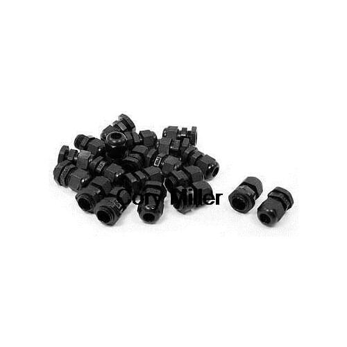 PG9 Plastic Cable Glands Fasteners for 4mm to 8mm Dia Power Line