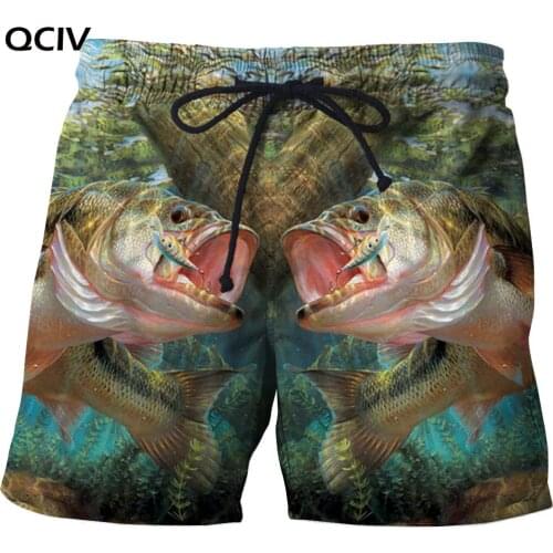 3D print high definition tropical fish graphic beach pants surf shorts plus sizemen gym surfboard swimwear male shorts