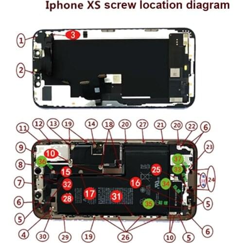 Full Screw Set for Phone XS XSMAX XR X 6SP 6S 6P 6 Repair bolt Complete Kit Replacement Parts Screws Fix phone Accessories