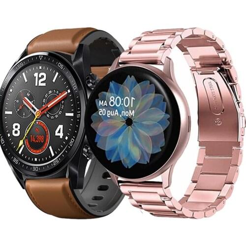 Metal Strap For Huawei Watch GT/GT2 46MM Honor Magic 2 Smart Band Bracelet Stainless Straps For TicWatch Pro Wristband Correa