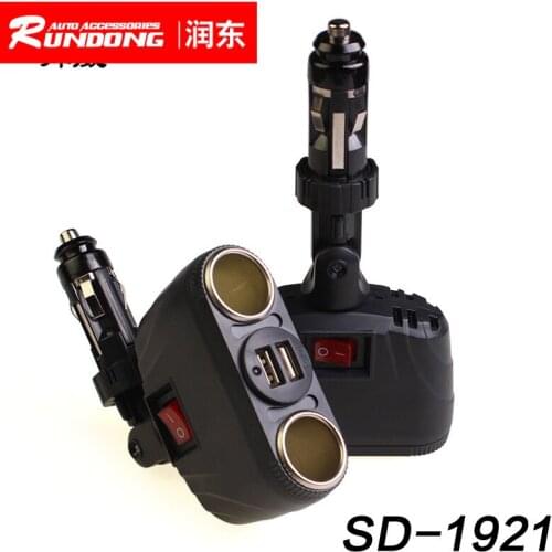 Shunwei with independent switch one minute two car charger dual USB car cigarette lighter sd-1921