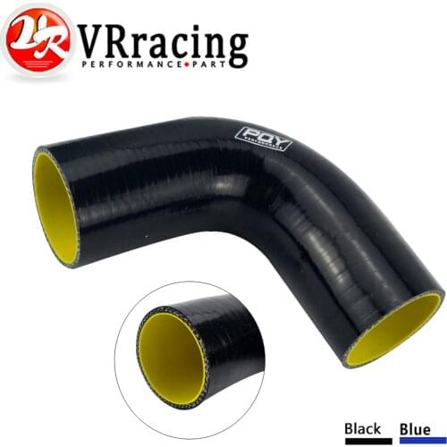 VR - 2.0" 51mm 90 Degree Elbow Silicone Hose Pipe Turbo Intake BLACK BLUE vr-SH9020-QY