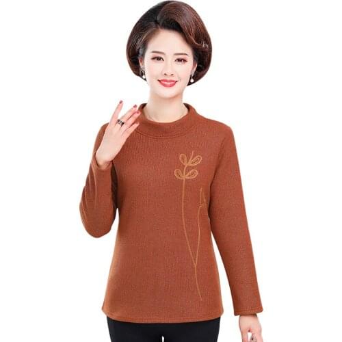 Half Turtleneck Velvet Tops Women Long Sleeve Thick T Shirts Solid 2021 Winter Autumn Warm Velour T-Shirts Mother Basic Shirt